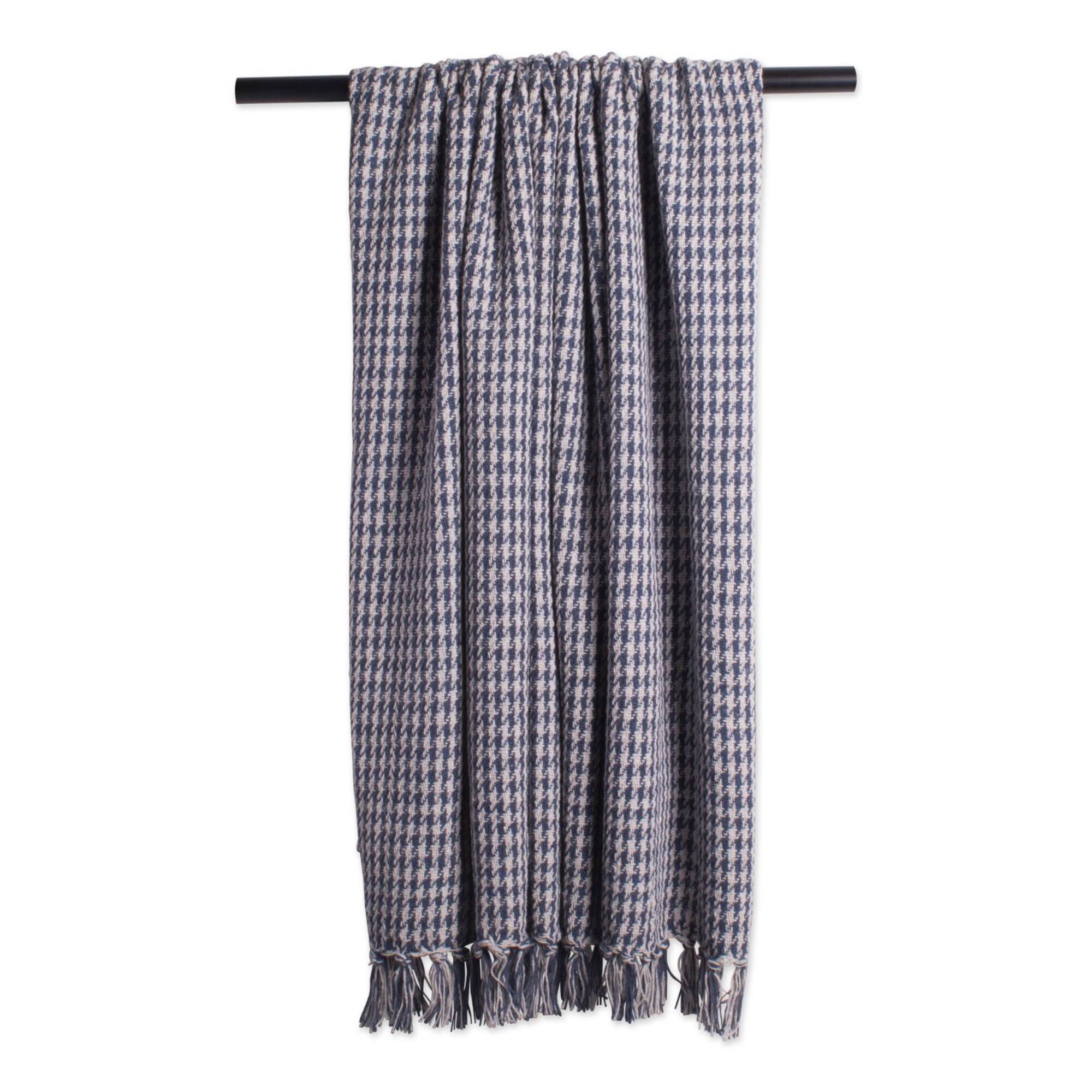 DII® French Blue Houndstooth Throw